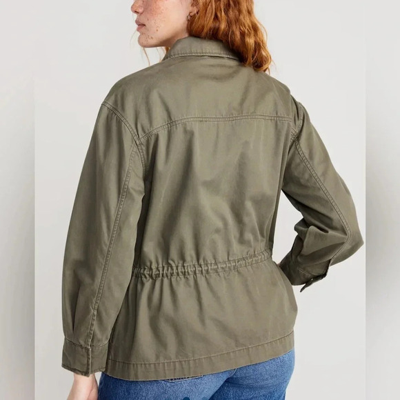 OLD NAVY Cinched-Waist Utility Jacket WOMANS TWILL SIZE SMALL - Picture 2 of 10